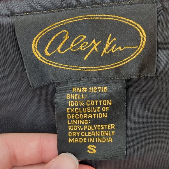 Alex Kim Floral Painted Red Fall Jacket - Picture 10 of 12